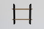 Hanah Home Estantería de Pared Roble Zafiro y Negro